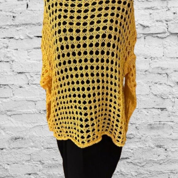 Unbranded Sweaters - Yellow Hollow Out Sweater Top (2) 4122 NWT Boutique